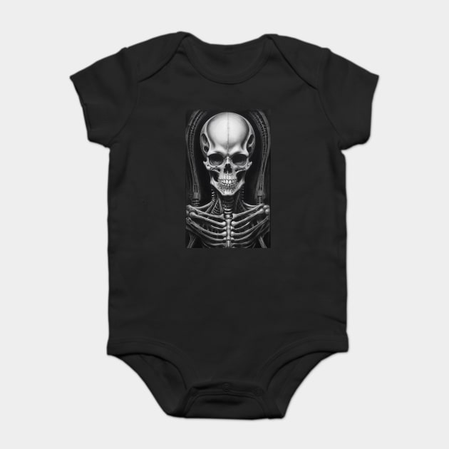 Twisted Skeleton 6 Baby Bodysuit by Grave Digs